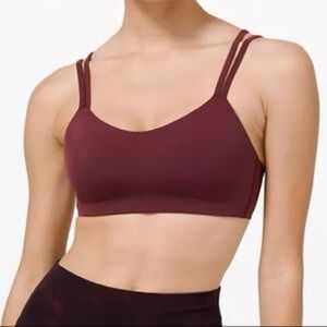 Lululemon like a cloud bra in burgundy